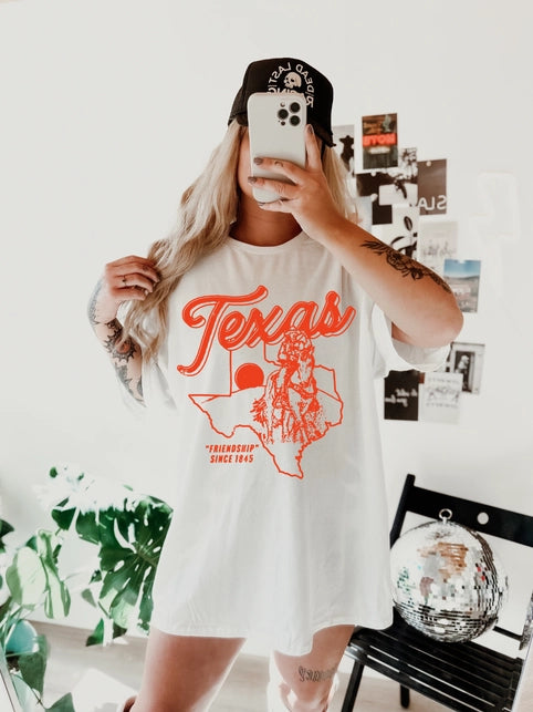 Texas Women Cowboy Rodeo Graphic Tee